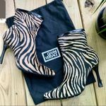 Versace GIANNI Iconic Y2K Zebra Ponyhair Stiletto Heel Ankle Boots EU 37 Photo 1
