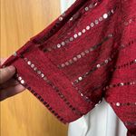 Wrangler  Rock 47 Women's Red Sequin Striped Draped Top XL Photo 3