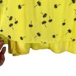 MNG by Mango Yellow Palm Tree High Low Hem Sleeveless Tank Top Women Sz XL Photo 2