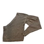 Mod On Trend Purple Shimmer Ribbed Knit Cropped One Shoulder Sweater, Sz L Photo 7