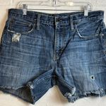 American Eagle Outfitters Casual Denim Distressed Summer Minimalist Shorts Sz 34 Photo 0