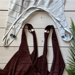 Athleta  Striped Sheer-Line Performance Tank Tops Bundle of 2 XL Blue & Burgundy Photo 10