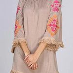 Velzera 🆕 Floral Embroidered Tassel Peasant Dress Boho L🆕 Photo 0