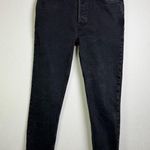 RE/DONE  Women’s Easy Straight High-Rise Raw Hem Crop Jeans Black Size 27 Photo 0
