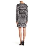 Calypso St. Barth Long Sleeve Silk Dress Black Grey White Size Medium Photo 1