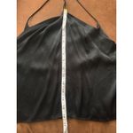 ZARA Black Satin Halter Crop Top Sleeveless Party Going Out Tank Top Medium Photo 3