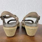 Timberland Earthkeepers Whittier Sandals Womens 9 Gray Jute Leather Strapy Wedge Photo 10