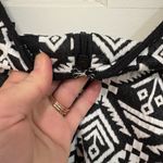 Sharagano A-Line Mini Dress Sleeveless Pockets Zipper Black/White Flowy Size 2 Photo 3