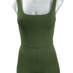 Aritzia  Babaton Womens Olive Green Sleeveless Square Neck Jumpsuit Romper Sz S Photo 0