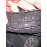 Risen Los Angeles Denim Skirt XL Black Wash Distressed Frayed Hem Womens Size XL Photo 4