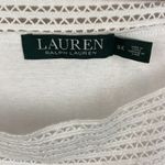 Ralph Lauren  White Long Sleeve Crochet Boat Neck T Shirt Top 3X Photo 3