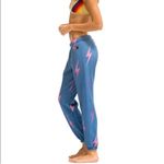 Aviator Nation  Blue, Pink, & Purple Bolt Repeat Sweatpants‎ Photo 1