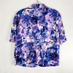 New Directions XLP Jacket‎ Blazer Short Sleeve Blue Purple Watercolor Lined 740 Size undefined Photo 1