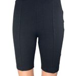 ZARA  Womens Black High Waist Athletic Workout Cycling Biker Leggings Shorts Sz M Photo 0