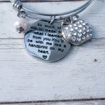 Silver Tone Handprint on my Heart Bracelet Photo 1