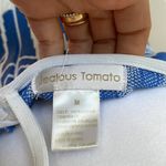Jealous Tomato Vintage Y2K  Cobalt Blue White Halter Gauze Maxi Dress Size Medium Photo 7