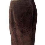 Kate Hill Brown Leather Pencil Skirt size 8 Photo 0