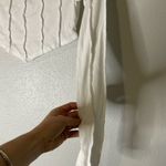 NA-KD Hanna Schoenberg  Crop Long Sleeve White Point Front Ribbed Small‎ Photo 3