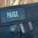 Paige  black exposed zipper fly flare stretch pants size 26 Photo 6