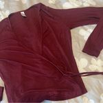 American Apparel Deep Burgundy Long Sleeve Wrap Top Photo 1