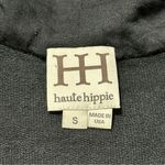 Haute Hippie Womens Size S Black Zipper Snap Asymmetrical Soft Rayon Knit Jacket Photo 6