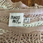 Princess Polly Princes Polly 100% cotton crochet tan striped cropped sweater size 4 Photo 1