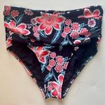 Old Navy Women Small Black Swim Suit Bottoms Floral Colorful High Waist Wrap Photo 0