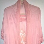 Forgotten Grace  Crochet Cardigan Size XL Kimono Vest Duster Topper Dusty Peach Photo 0