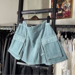 Wild Fable Blue Corduroy Cargo Pocket Mini Skirt Photo 2