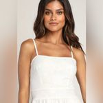 Lulus LULU’S Grace And Beauty White Burnout Floral Print Tiered Midi Dress Photo 2