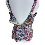 CAbi Whimsy Swirl White and Navy Structured Tank Women's Size 10 Whimsy 60s Photo 2