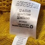 Alfani $78 Petite Medium Mustard Yellow Open Knit Linen Blend Boho Cardigan Photo 8