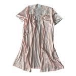 Vintage Jolie womens medium pink Two piece sleep pajamas neglige robe Photo 1