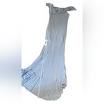 Pinkblush  Off Shoulder High Low‎ Maxi Dress Women’s Sz Small Blue Maternity Photo 6