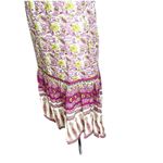 Anthropologie Chaudry Raga Madi Dress Floral Spring Print Beaded Medium Purple Photo 7