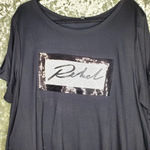Rebel by Rebel Wilson X Angels Black Sequin Cold Shoulder Top Size 2X Photo 1