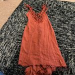 Free People orange rust mini dress small Photo 1