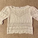 Free People NWOT Crochet Knit Top Boho Farmhouse Cottagecore Princess Photo 0