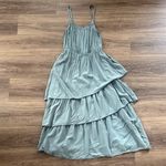 Evereve  Blue Tiered Midi Dress Size Small Women’s Rayon Flowy Photo 1