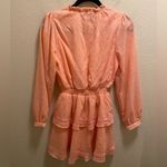 AQUA Bloomingdale's Pink Tiered Ruffled Long Sleeve Mini Dress Size XS Photo 8