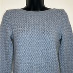 L.L. Bean Women's Basketweave Boatneck long sleeve Sweater light blue size XS Photo 7