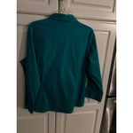 Riders By Lee Easy Care Teal Collared Button Front Shirt Women XL Photo 3