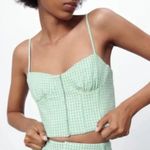 ZARA Gingham Corset Top Photo 2