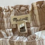 Madewell Tan Smocked Huston Pull-On Crop Pants in Stripe XS Photo 6