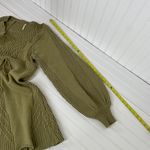 Free People  Womens Sweater Olive Green Emmaline Balloon Sleeve Mini Dress Size M Photo 13