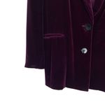 Dana Buchman  Vintage Dark Purple Velvet Silk Blend Pant Blazer Jacket Suit Set Photo 11