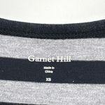 Garnet Hill  Top Womens black gray Stripe Layered Scoop Neck Beachy Boho size xs Photo 1