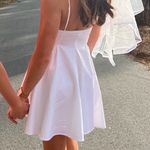 ZARA  White Lace-Trimmed Mini Dress Photo 4