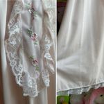 Vintage shadow line floral lace light pink dainty nightgown dress Size M Photo 4