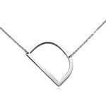 Silver Initial Pendant Necklace Letters A Photo 1